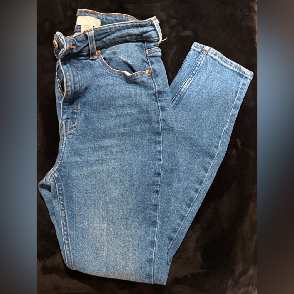 H&M High Waisted Light Blue Skinny Jeans